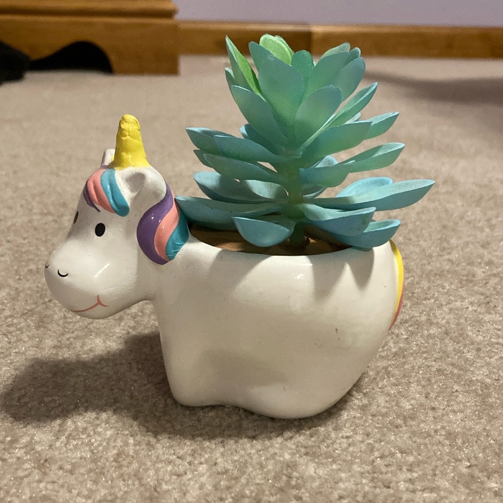 Ceramic Unicorn Planter